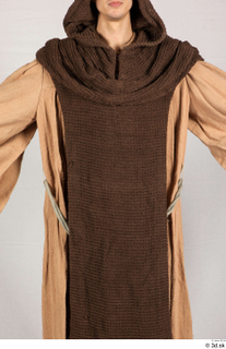  Photos Medieval Monk in brown suit 2 Medieval Clothing Medieval Monk brown cloak brown habit brown hood upper body 0001.jpg